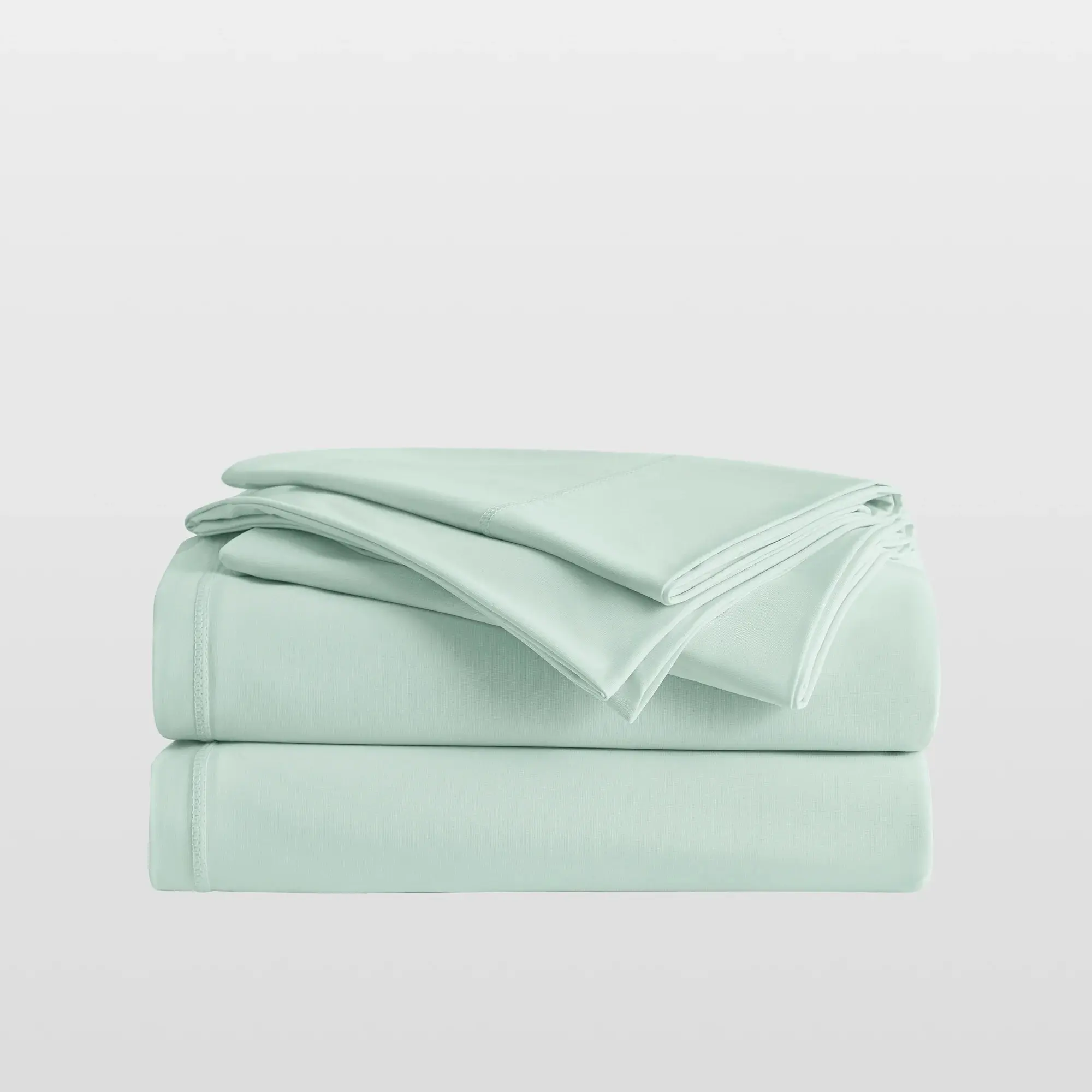 Breescape Cooling Sheets Set - BlendTek Dry Cool Bedding, Q-Max >0.46, Deep Pocket, Mint Green, for Hot Sleepers with Night Sweats Aid