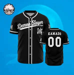 Anime Ninja Cloud Baseball Jersey, Red Cloud Graphic Shirt, Japanese Style Team Jersey, Streetwear Button Up, Unisex Outfit, anime Baseball Jersey, DemonSlayer Corps Baseball Jersey