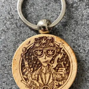 Personalized Stoner Dude Keychain