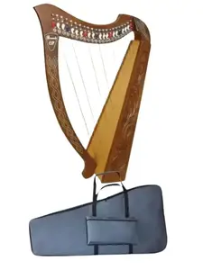 Musical Instruments 22 Strings Lever Harp With Carry Bag, Tuning Key and Extra 22 Strings Packet