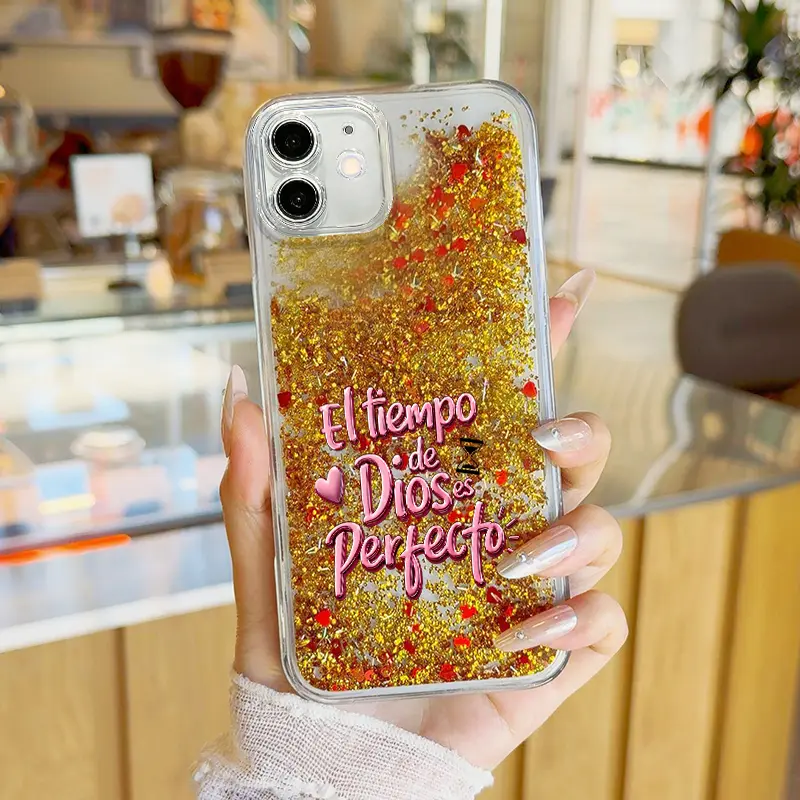 Suitable for [iPhone 11] Women's high-end phone case，features embedded glitter and a flowing sand effect; major promotion currently underway.YM99