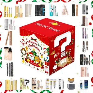 1Box TRUTH AMOR Christmas Limited Beauty Mystery Blind Box,24 Optional Assorted Mixed Makeup & Skincare Items In Random Pack,Ideal Holiday Present Choice For Gift Giving Or Personal Daily Beauty Routine Refresh For Xmas Season