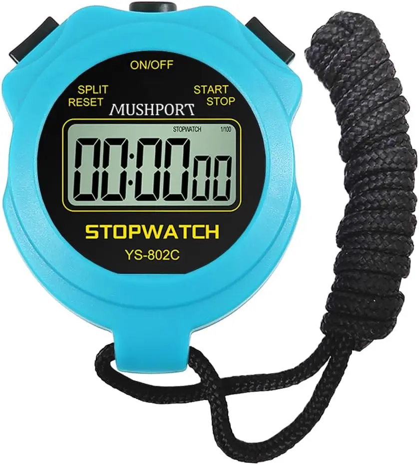 Digital Stopwatch Timer, Sports Digital Timer with Silent Mode, Blue Large Display, ON/OFF Function, Simple Operation for Tracking Events, Ideal for Coaches