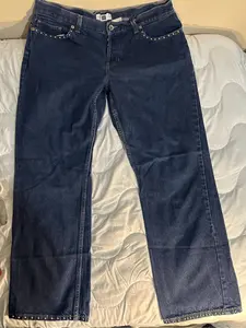 Gap Factory Store Studded Denim Waist: 32, Inseam: 30 Inches Jean Womenswear