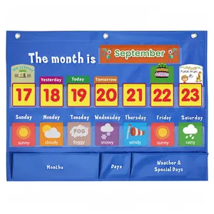 Weekly Weather Pocket Chart Ideal for classrooms and home use, featuring 98 brightly colored cards. Pocket chart calendar for children and preschoolers Classroom Supplies Charts