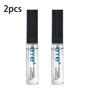 Two-Piece Transparent Eyelash Glue Set, Eyelash Extensions, Strong Fast-Drying Long-Lasting Adhesive, Precision Brush Head, Gentle Non-Irritating, Easy for Beginners, Clear