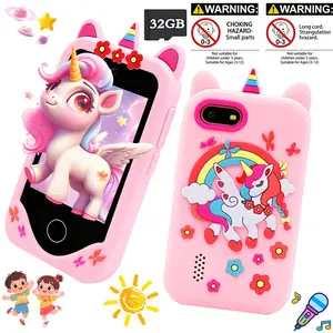 Kids Smartphone Toy for Girls Ages 3-12, 2.8-Inch Dual Camera Touch Screen, Music Player, Includes 32GB Card, Perfect Gift Idea