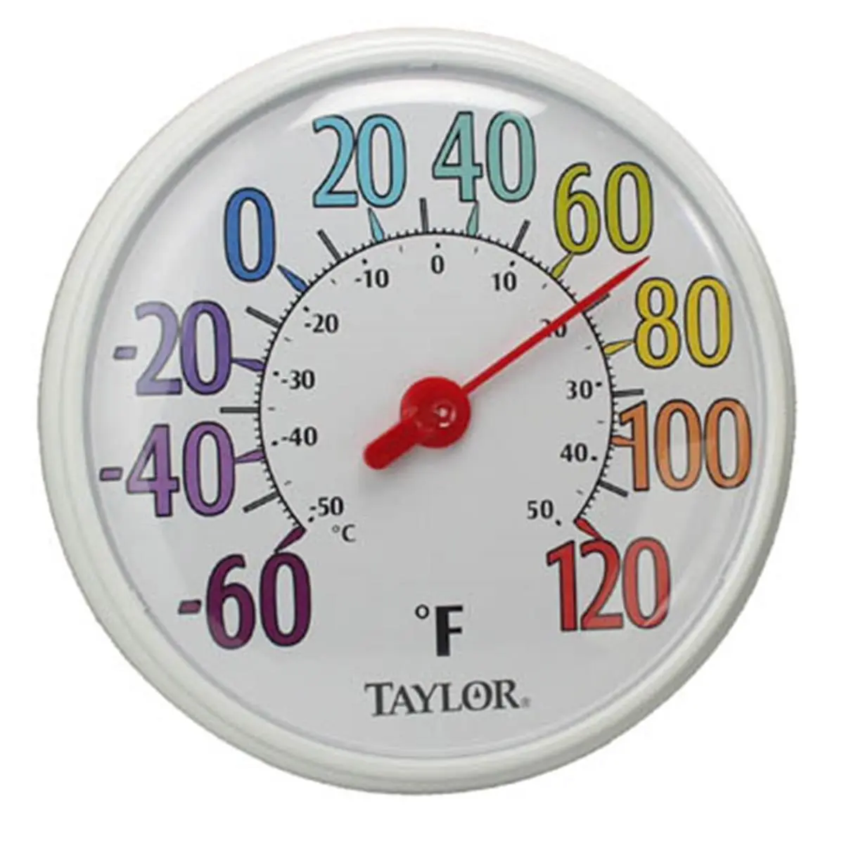 212 MAIN 13.5 in. Weatherproof, Easy-Read Color Dial Thermometer for Home, Pool & Hot Tub Use