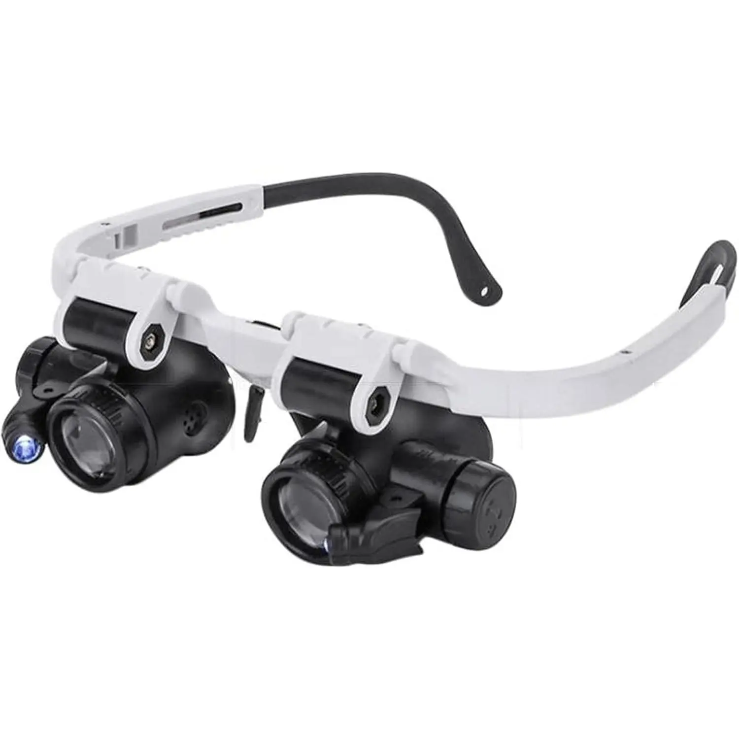 Magnifying Glasses 8X 15X 23X Magnifier LED Headband Glass Eye Magnifying Repair Tool Watchmaking Coin Stamp Currency Book Errors Jewelry Necklace Magnifier Glasses Beading Biology Loupe Microscope