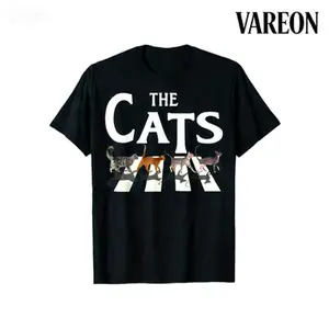 The Cats Abbey Road Parody Graphic T-Shirt, Funny Cat Lover Beatles Inspired Tee, Casual Cotton Top for Cat Owners Classic Fabric Menswear Soft Streetwear Breathable Day Gym Jackets Short Sleeve Tshirt Biker world