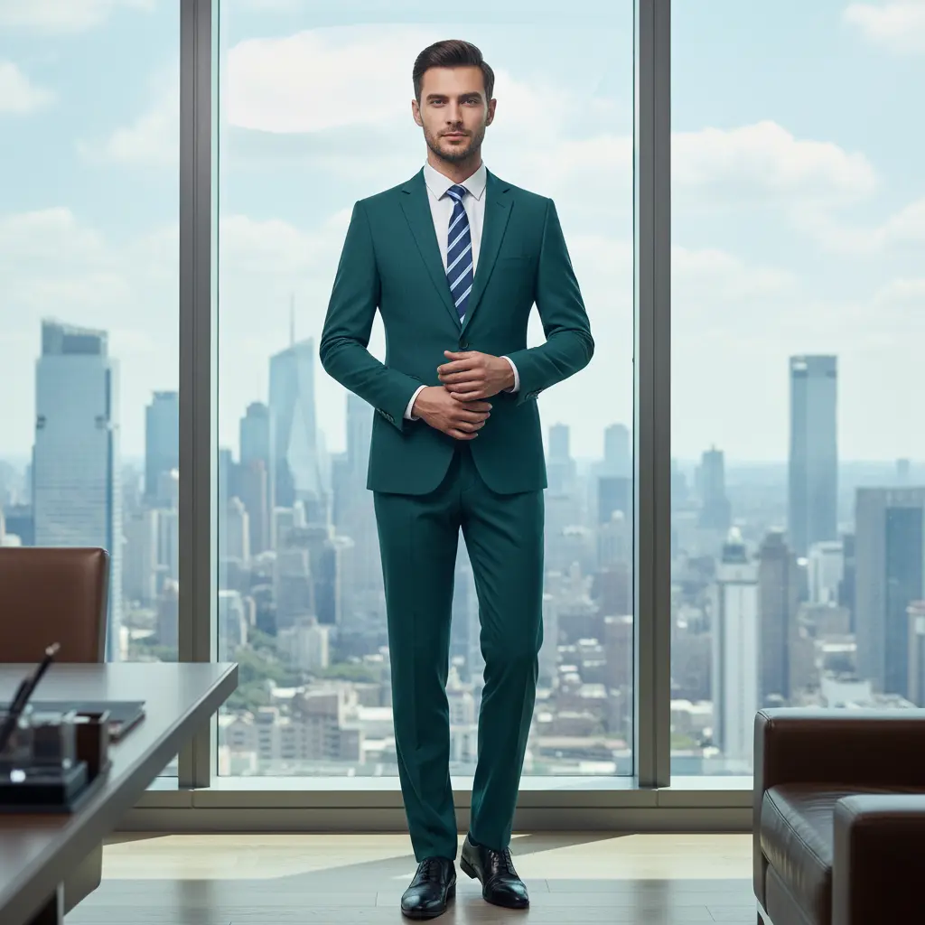 Men’s Classic Slim Fit 2-Piece Suit Set – Formal Blazer & Matching Pants for Weddings, Interviews, Proms & Office Wear