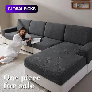 1 Count Seven-Rainbow Upgrade Universal Elastic Sofa Cushion Cover, Modern Anti-Slip Stretch Slipcover for L-Shaped and 1–4 Seat Sofas Universal Sofa Protector