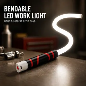 gift for dad,30 Inches Flexible LED Light Stick, Rechargeable Bendable Work Light Featuring 3 Brightness Modes, High Lumen Bright Lighting for Car Repair, Garage Work and Under Hood Vehicle Inspection