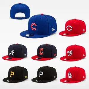 New Era 9FIFTY Snapback Cap - Flat Brim, Adjustable Sports Collectible Headwear with Embroidered Team Logo
