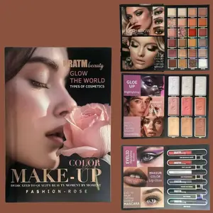 All-In-One Makeup Palette 3-layer multifunctional makeup book, lipglossss mascara containing eye shadowperfect for gift giving or personal use Glitter Palette Glitter Shimmer Eyeshadow