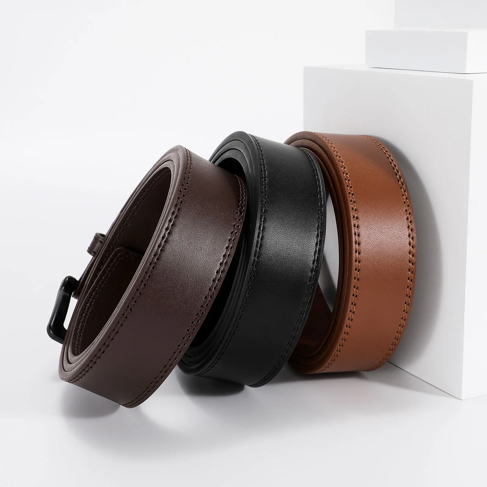 BELTROAD Men's Metal Free Belt Hypoallergenic Leather Belts For