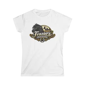 Frazier's Friesians Horse Logo Tee | Friesian Horse Emblem, Equestrian Shirt