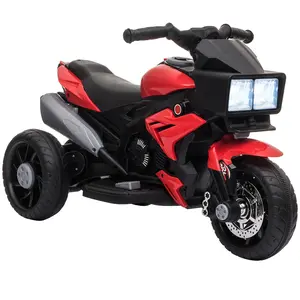 6V Kids Motorcycle Toddler Ride-on Toy Gift for Christmas Day Birthday, High-Traction Battery-Operated Mini Electric Motorbike with Forward/Reverse Switch, Music, Headlights, Horn, Red