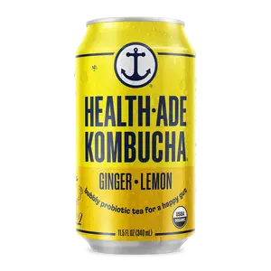 Ginger-Lemon Kombucha in Cans