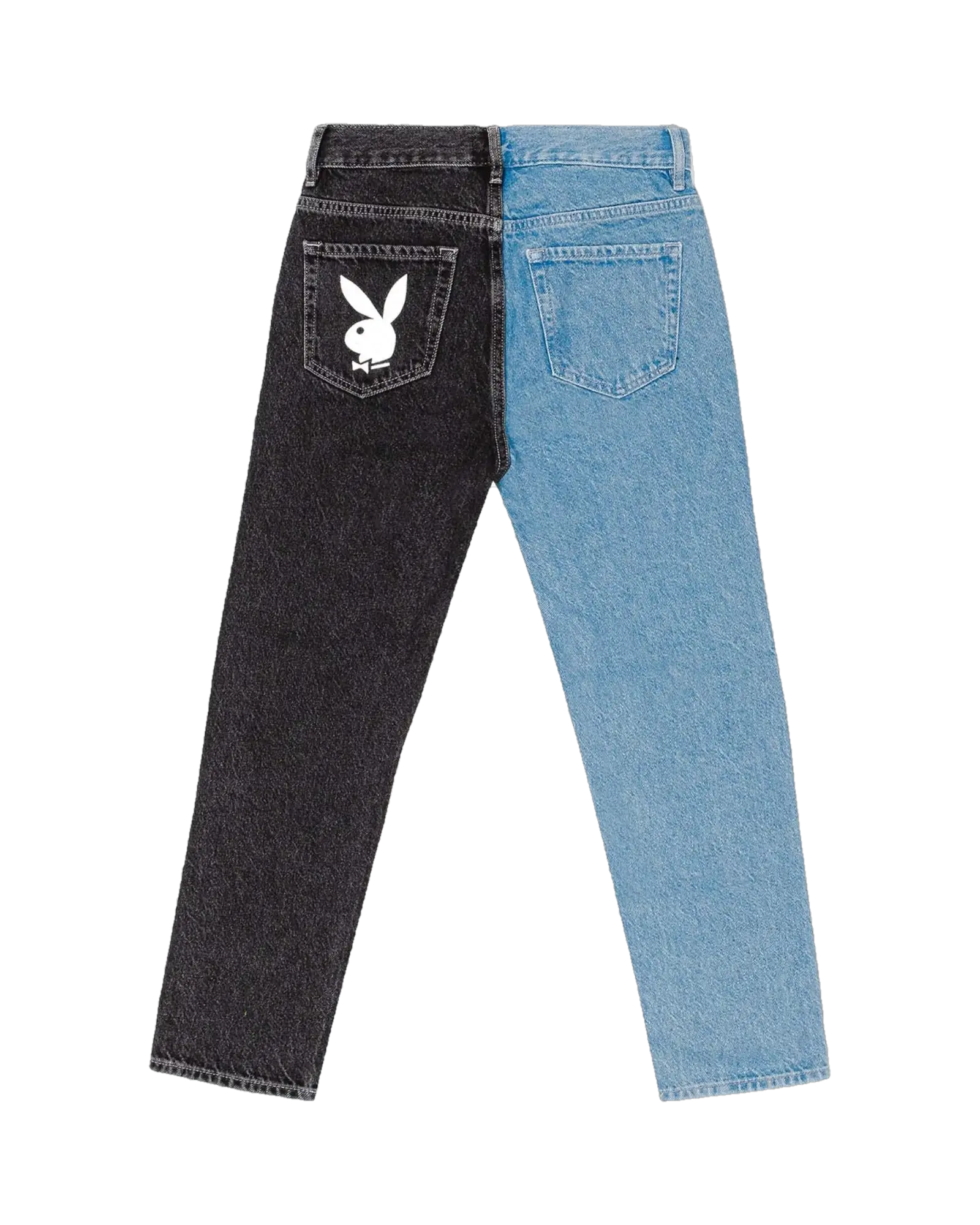 Playboy Women's Two-Tone Ultra High Rise Denim Pants