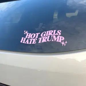 Hot Girls Hate Trump Decal, Anti Trump Sticker Car, Vinyl Decal, Liberal, Water Bottle Decal J