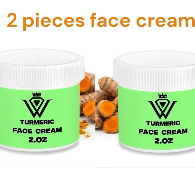 2 PIECES TURMERIC FACE CREAM 2oz-for Brightening & Hydration I Dark Spot