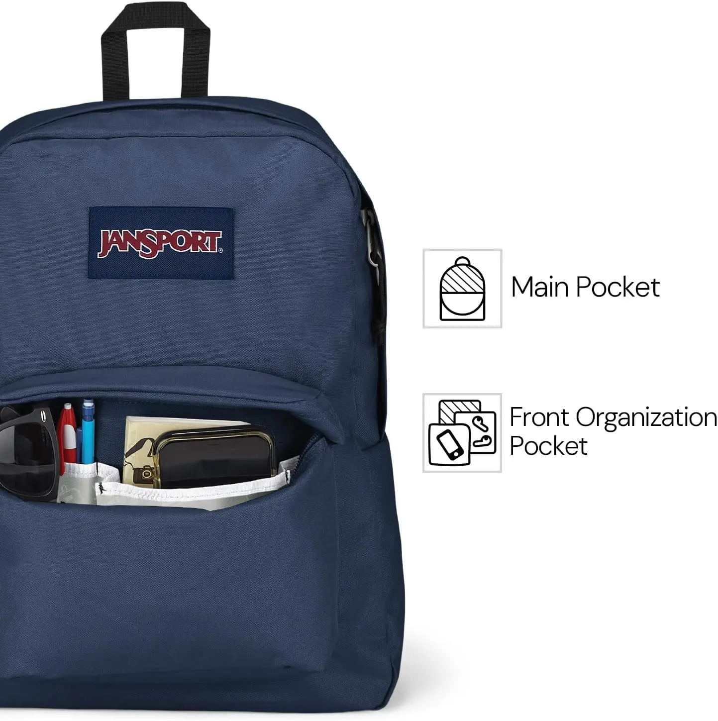 JanSport Backpacks Black - Versatile Design for Everyday Use, Lightweight and Durable Construction