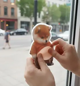 6Pcs 3D Dog & Cat Belly Mochi Squishy Stickers, Stress Relief Fidget, Cute Squeeze Toys for Kids Party Favors, Classroom Gifts, School Rewards, Fun Gift for Adults & Kids, Silicone Puffy Car Door & Wall Buffers, Valentine's Day & Easter.