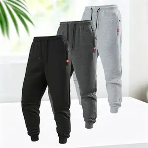 3-pack men’s casual athletic pants with drawstring waist, comfortable and versatile, suitable for golf, fishing, basketball, camping, fitness, beach, running, and can serve as a gift for men.