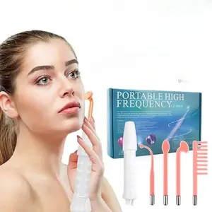 Us Plug 4-In-1 Facial Massager Stick, High Frequency Face Massage Instrument Skincare Set, Portable Home Facial Care Tool, Facial Beauty Machine