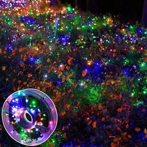 50m/200 LED Solar String Lights, Multicolor Flashing Fairy Lights, Waterproof Decorative Atmosphere Lamps, Outdoor Party Lighting