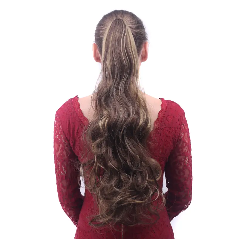 21 inch Long Wavy High Ponytail with Claw Clip, Voluminous Wavy Synthetic Ponytail Hairpiece for Women, Adds Volume&Length, Fit All Hair Type, Ponytail Hair, Perfect for Daily Use by Women
