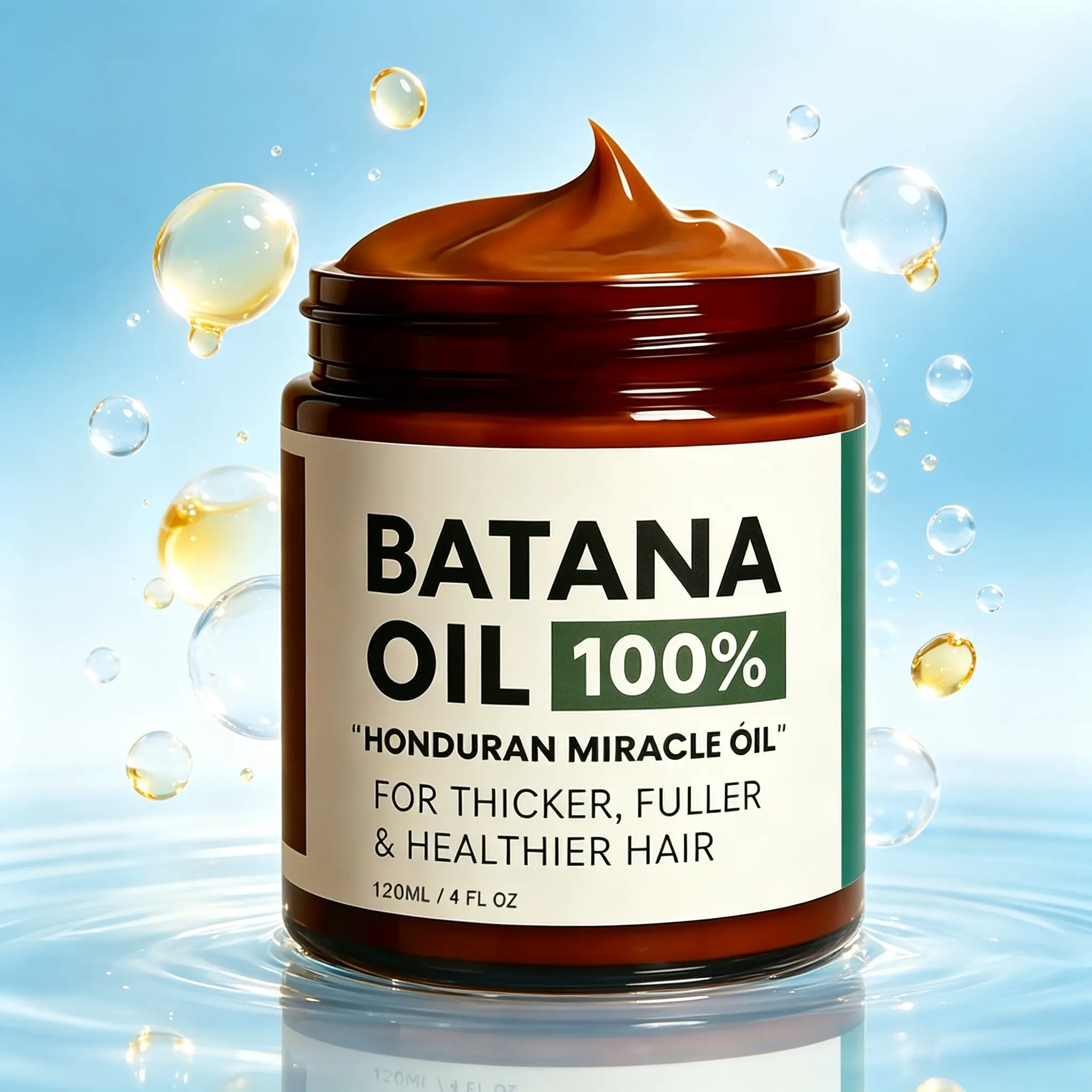 Batana Hair Oil 120ml – Nourishing Daily Hair Oil for Healthier-Looking Hair, Natural Batana Formula