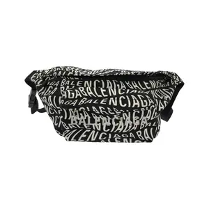 Pre-owned Balenciaga Nylon Tote Bags LOGO WAVE WHEEL BELT PACK Waist Bag