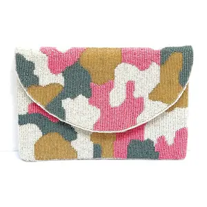 Camo Beaded Clutch Purse Camo Beaded Clutch Purse