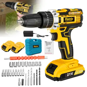 21V Cordless Electric Drill Tool Set with Lithium-Ion Battery, Multi-Speed Rechargeable Power Tools, Portable All-in-1 DIY & Home Toolbox Kit for Wood/Metal Projects, Ideal Black Friday/Christmas Gift