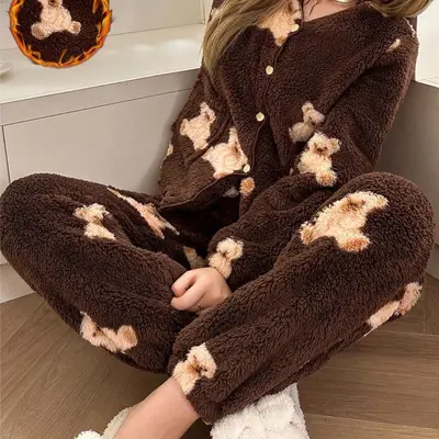 Teddy Bear Fleece Pajama Pants Girls Kids Girls Fleece Pajama
