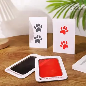 Interactive Pet Paw Print Ink Pad for Cats and Dogs Non Toxic Washable Paw Print Keepsake Photo Frame Contactless Pet Paw Print Kit Perfect for Preserving Your Pet's Paw Prints