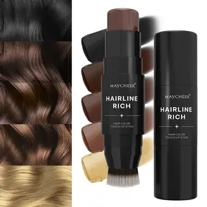 Two-In-One Hairline Filler Stick with Brush Head, Waterproof Long-Lasting Natural Look, Covers Roots and Sparse Hair, Lightweight Texture, Haircare