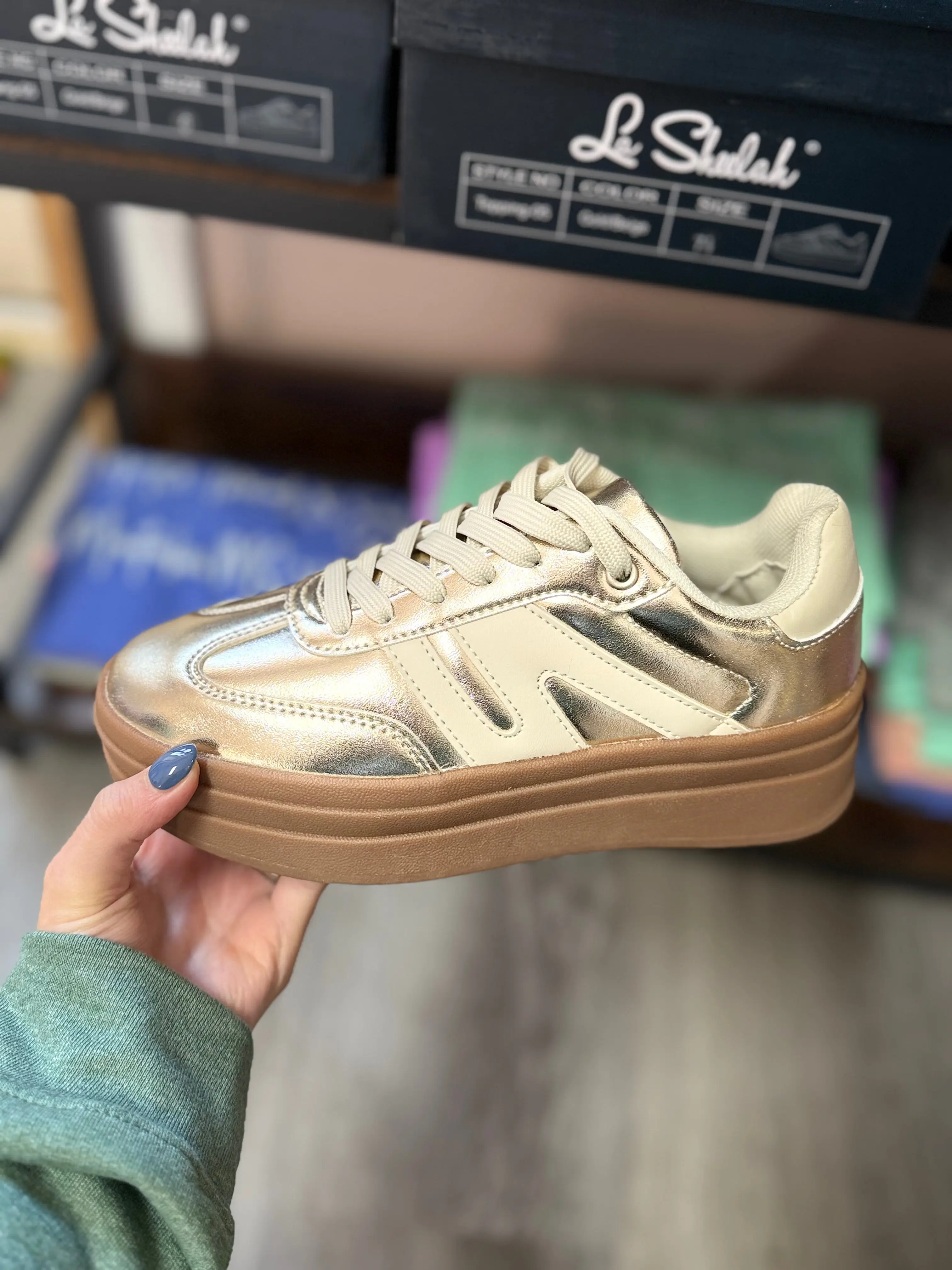 Gold Platform Sneakers Gold Platform Sneakers
