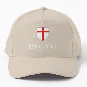 England 2 White Twill Cap Hat - Show Your Pride for England with This Stylish and Classic Hat Featuring a Crisp White Design