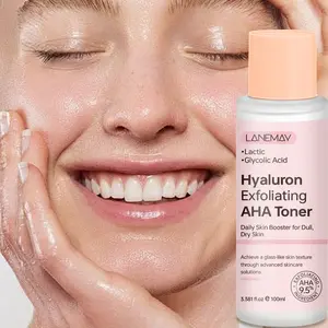 9.5% AHA Toner 100ml | Lactic acid + glycolic acid dual acid formula, gently exfoliates and brightens skin tone | Hyaluronic acid moisturizes and hydrates, creating a radiant, glass-like complexion | Hydrating, Moisturizing, Brightening Skin Tone