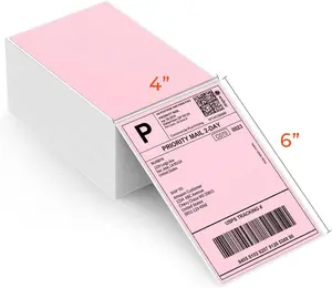 4x6 Thermal Shipping Labels with Perforations for Direct Thermal Printers - 500 Labels per stack Fan Fold