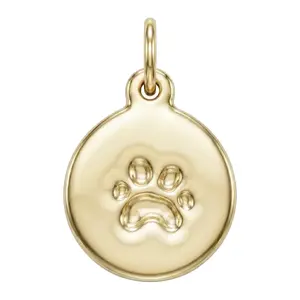 Small Paw Print Disk Charm