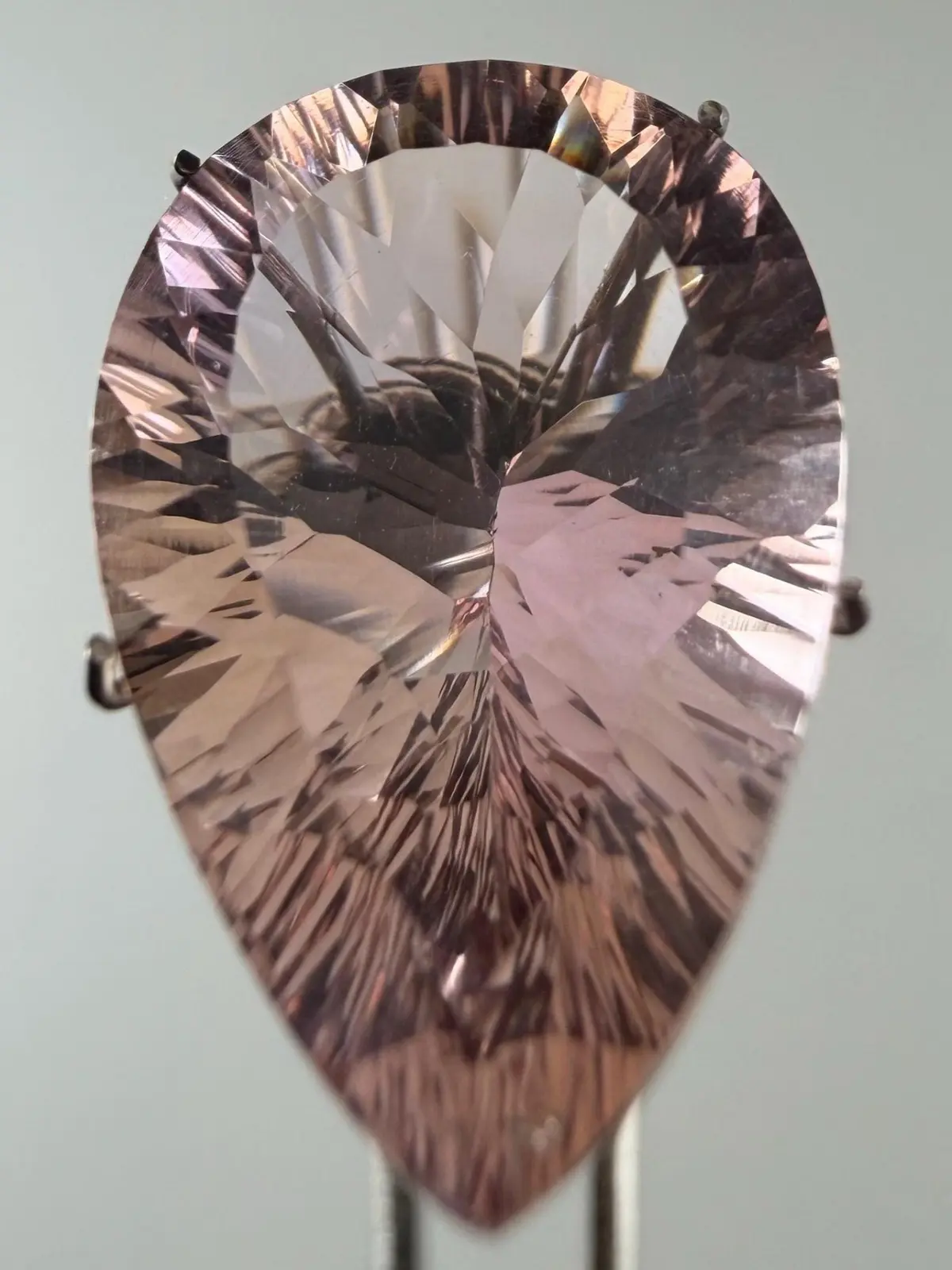 Bicolor Ametrine 11.31 ct Fantasy Cut Pear Loose Gemstone