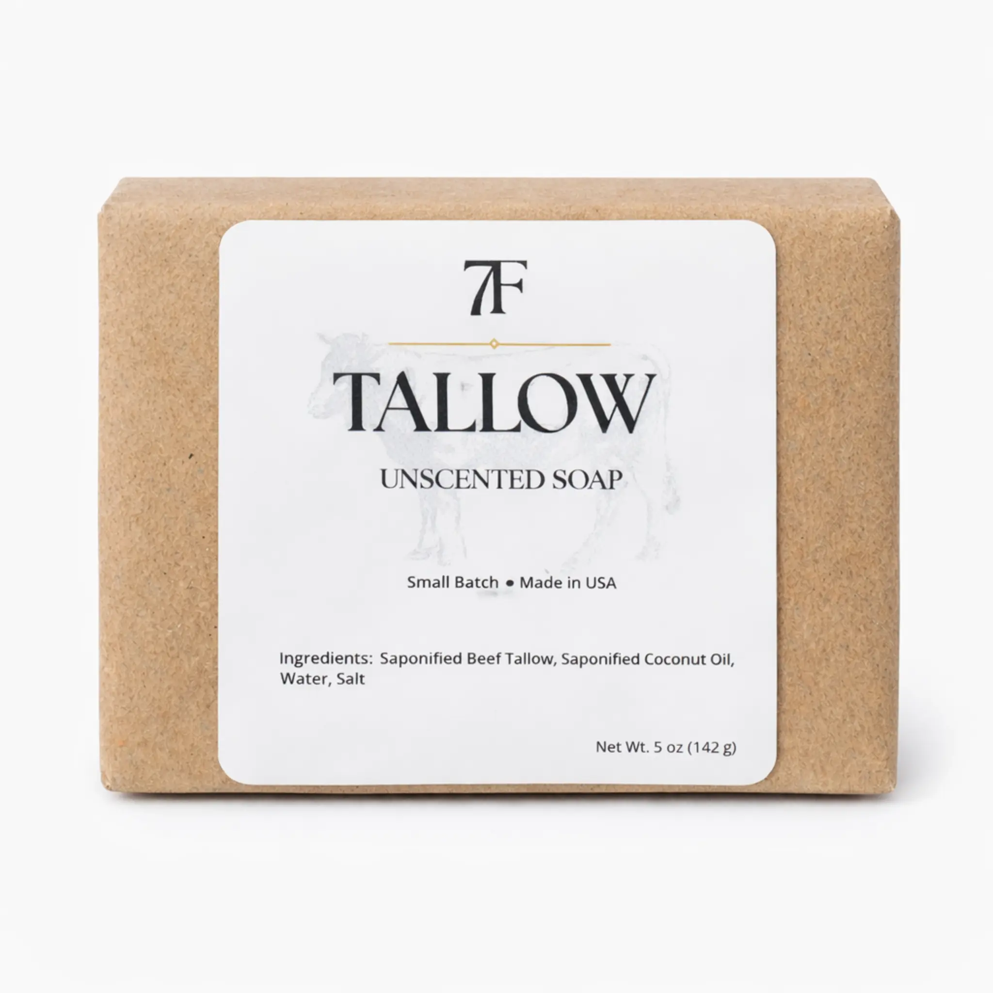 7F Tallow Soap - Unscented - Simple Ingredients Soap - 5 oz 7F Tallow Soap - Unscented - Simple Ingredients Soap - 5 oz