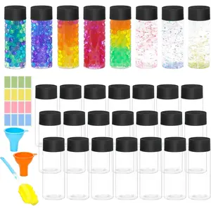 29 Pcs Empty Sensory Bottles With Lids, 10 Oz/300 Ml Leakproof Clear Reusable Plastic Water Bottles For Sensory Crafts Classroom Handmade Party Supply