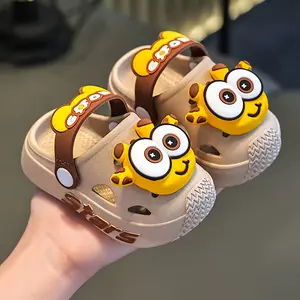 Kids Cartoon Slippers - Soft, Non-Slip PVC Sole, Cute Animal Designs for Boys & Girls, Indoor & Outdoor Summer Wear, Breathable & Waterproof, Beach Sandals, Youngsters Sandals