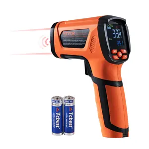 fathersdaygift VEVOR Infrared Thermometer, -402732F Dual Laser Temperature Gun Non-Contact, Handheld IR Heat Temperature Gun with Adjustable Emissivity for Metal Smelting/Cooking/Pizza Oven/Engine(Not for Human)