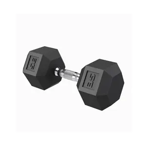 Superior Hex Dumbbells Set of 2 – 5-50LB Cast Iron Weights with Rubber Coating & Textured Handles, Anti-Roll Design, Ideal for Home Gym Strength Training - Black - SummerVibes